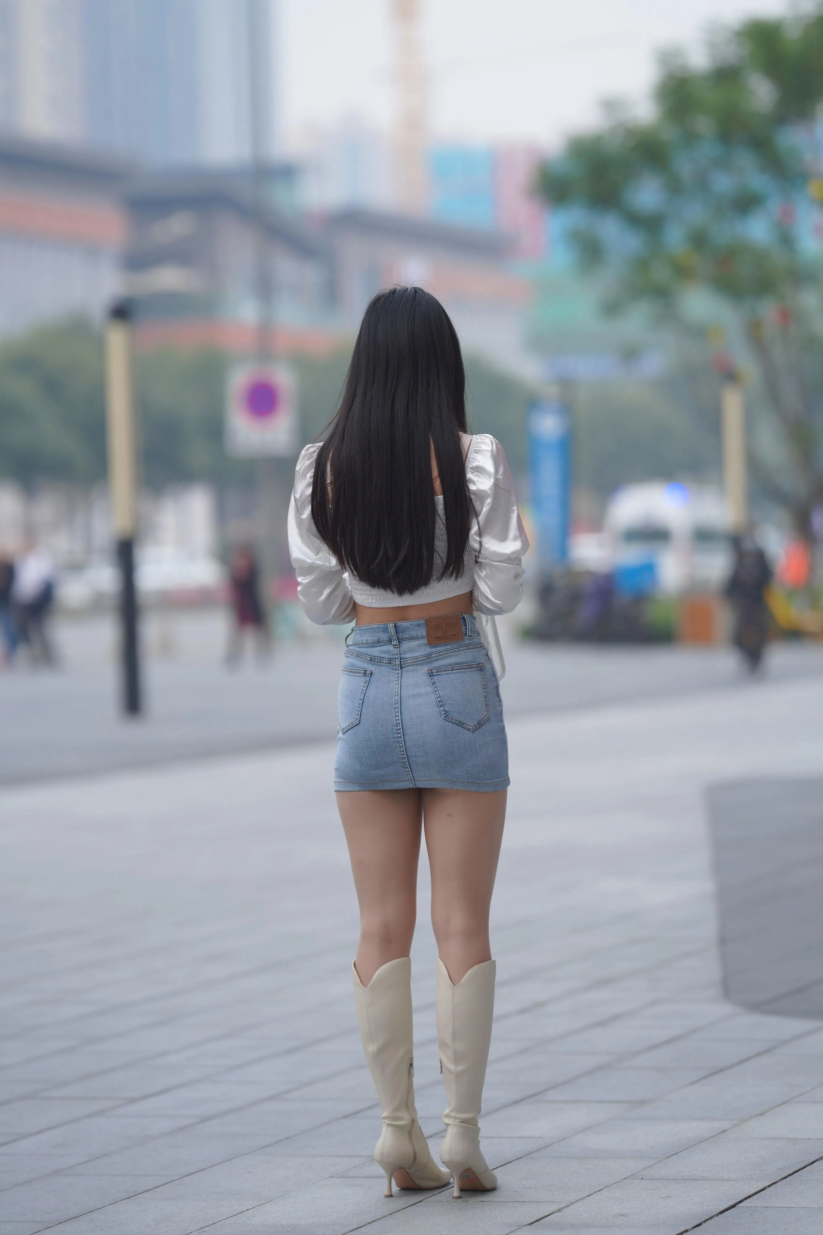 魔镜街拍 NO.170 凯恩街拍摄影-牛仔裙小姐姐 [304P]插图7